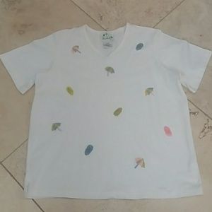 Quackery Factory Beaded Tee NWOT